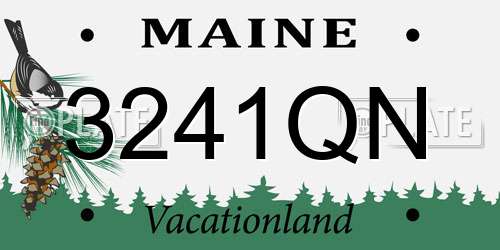 3241QN Maine License Plate