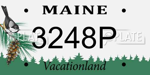 3248P Maine License Plate