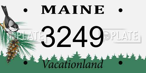 3249 Maine License Plate