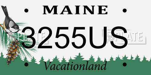 3255US Maine License Plate