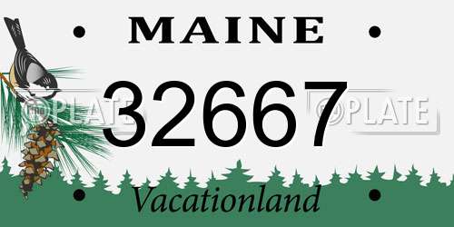 32667 Maine License Plate