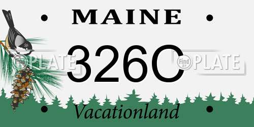 326C Maine License Plate