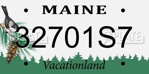 32701S7 Maine License Plate