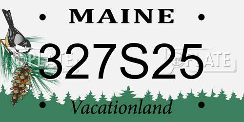 327S25 Maine License Plate