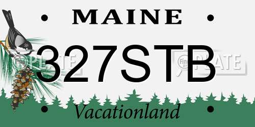 327STB Maine License Plate