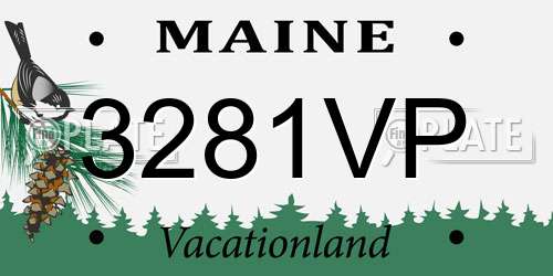 3281VP Maine License Plate