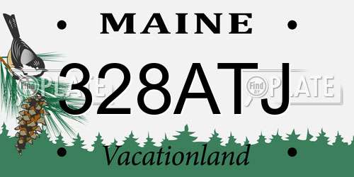 328ATJ Maine License Plate