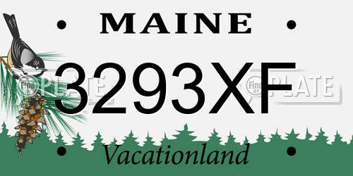 3293XF Maine License Plate