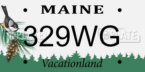 329WG Maine License Plate