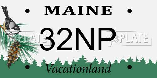 32NP Maine License Plate