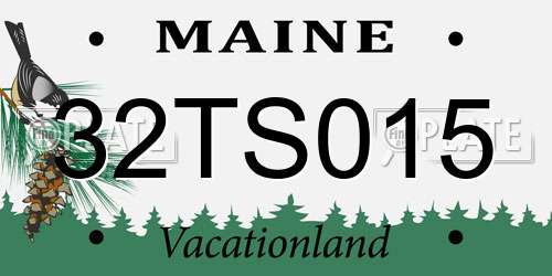 32TS015 Maine License Plate