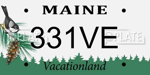 331VE Maine License Plate