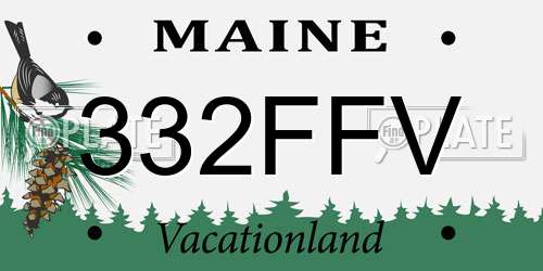 332FFV Maine License Plate