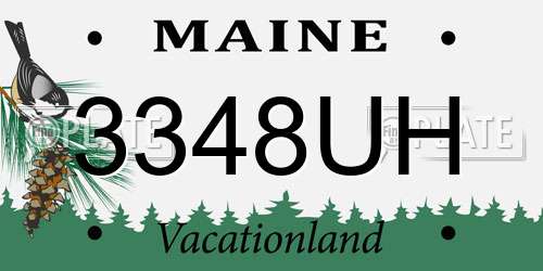 3348UH Maine License Plate