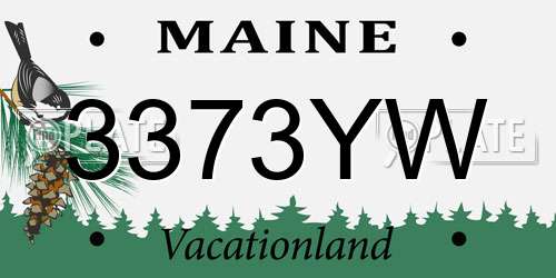 3373YW Maine License Plate