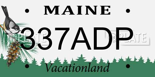 337ADP Maine License Plate