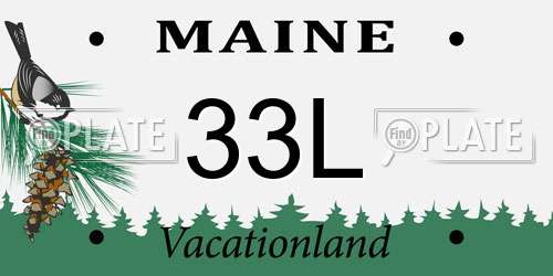 33L Maine License Plate