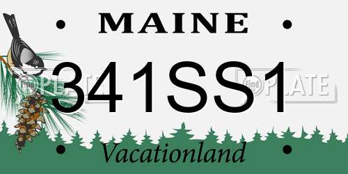341SS1 Maine License Plate