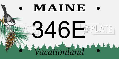 346E Maine License Plate