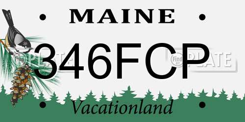 346FCP Maine License Plate