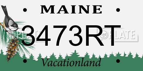 3473RT Maine License Plate