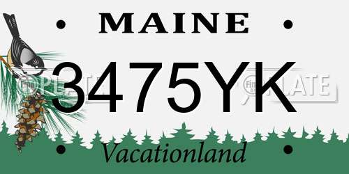 3475YK Maine License Plate