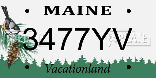 3477YV Maine License Plate