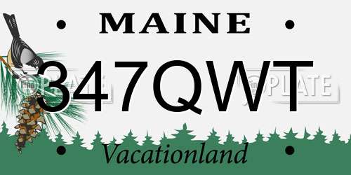 347QWT Maine License Plate