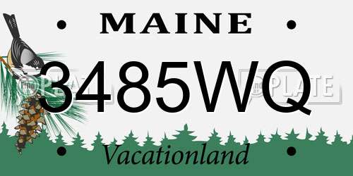 3485WQ Maine License Plate