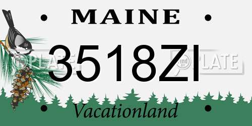 3518ZI Maine License Plate