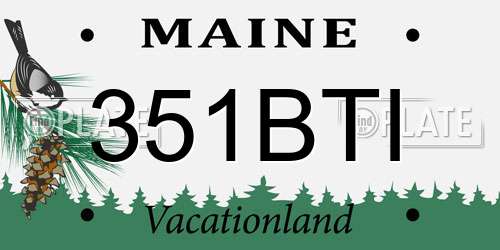351BTI Maine License Plate