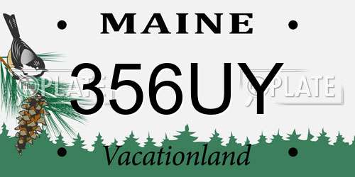 356UY Maine License Plate