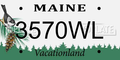 3570WL Maine License Plate