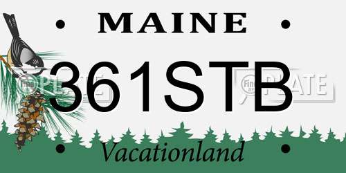 361STB Maine License Plate