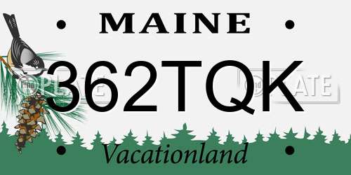 362TQK Maine License Plate