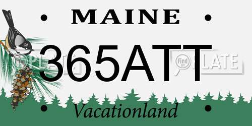 365ATT Maine License Plate