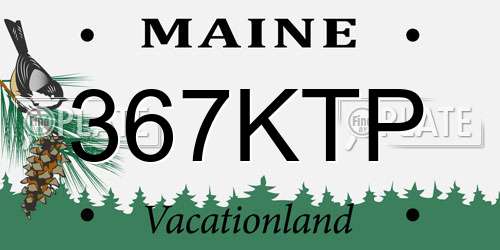 367KTP Maine License Plate
