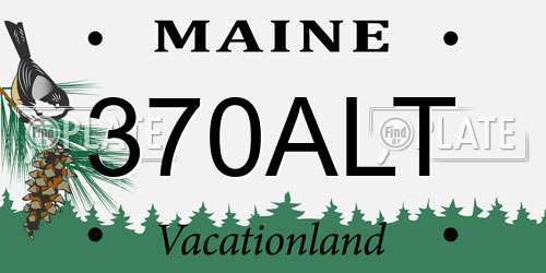 370ALT Maine License Plate