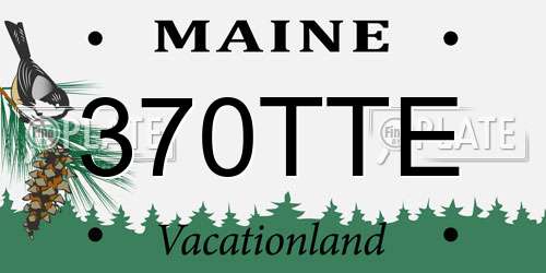 370TTE Maine License Plate