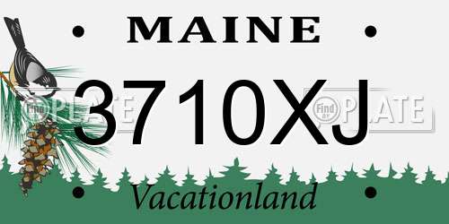 3710XJ Maine License Plate