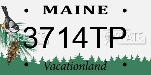 3714TP Maine License Plate