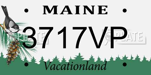 3717VP Maine License Plate