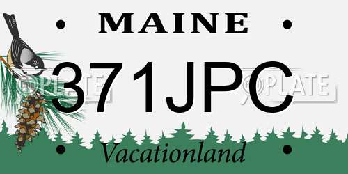 371JPC Maine License Plate