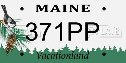 371PP Maine License Plate