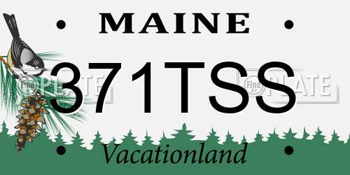 371TSS Maine License Plate