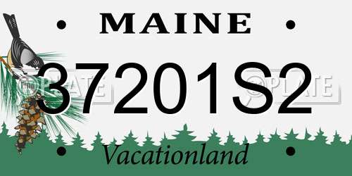 37201S2 Maine License Plate