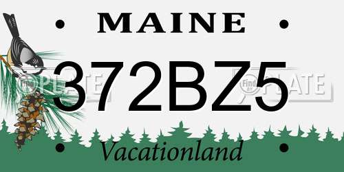 372BZ5 Maine License Plate