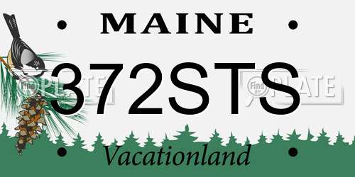 372STS Maine License Plate