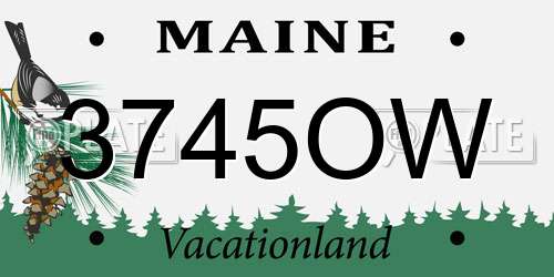 3745OW Maine License Plate