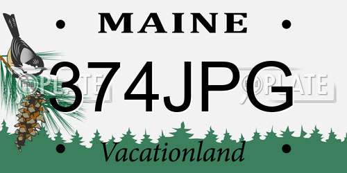 374JPG Maine License Plate